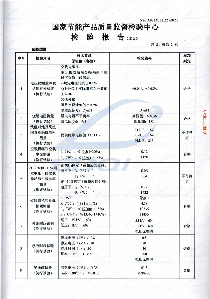 高低压试验报告-S11-1250鹰手营子矿鹰手营子矿鹰手营子矿油浸式变压器-2.jpg